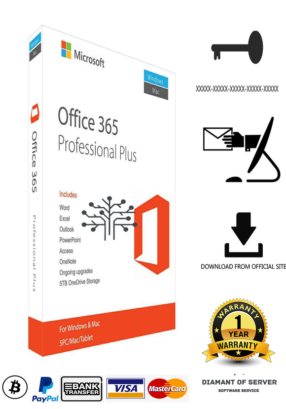 Suscripción Office 365 Personalizada 5 Dispositivos 5 Tb OneDrive Nube Permanente