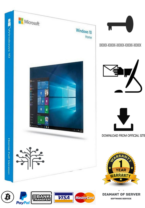 Windows 10 Home Genuine Key Licencia Permanente RETAIL-OEM – Diamant ...