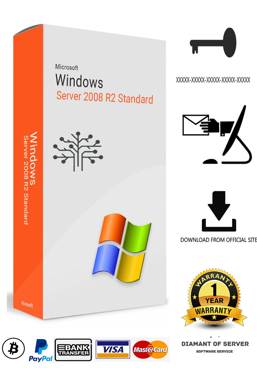 Windows Server 2008 R2 Standard Genuine Key Permanente Retail Oem